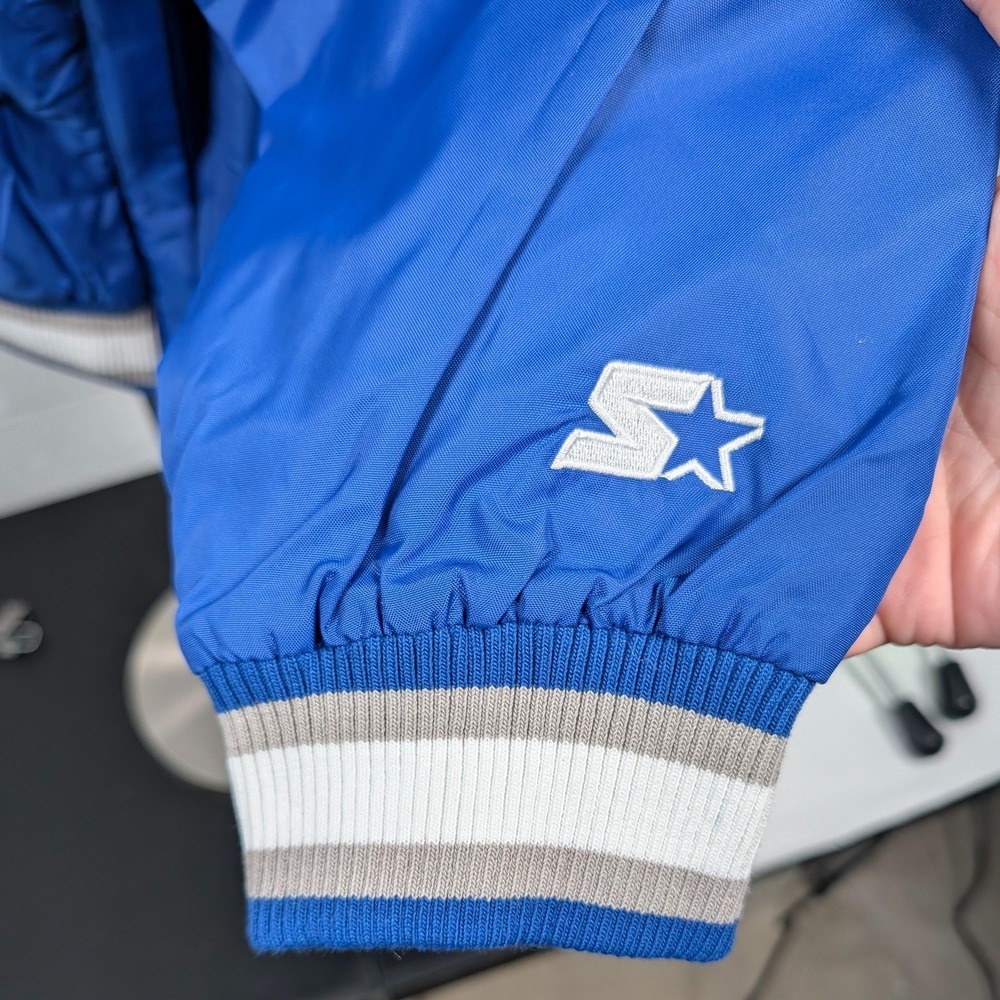 Kentucky Wildcats Jacket Mens XL Blue NCAA Basketball‎ Starter Pullover V Neck - Picture 4 of 14